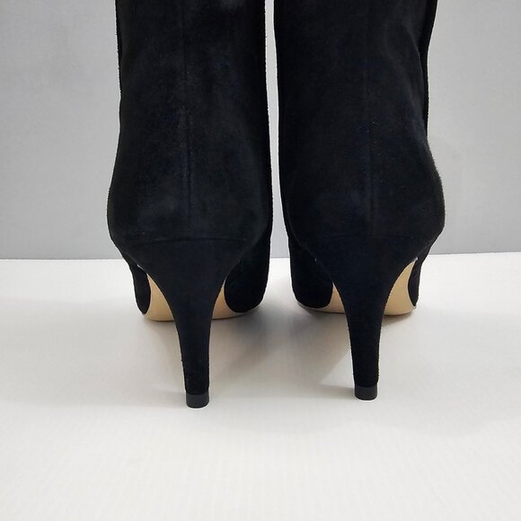 Sam Edelman Ulissa Luster Ankle Boot Womens 8.5 Black Suede Rhinestone Buckle - Picture 9 of 15